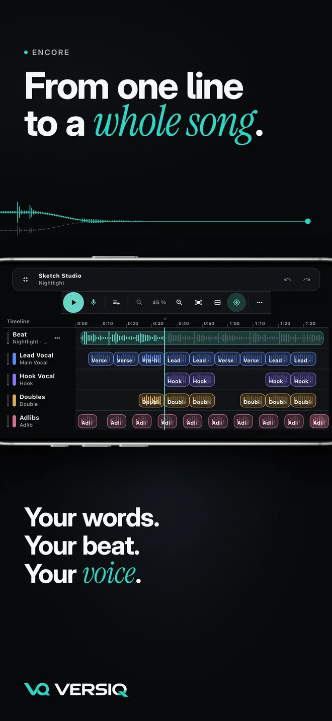 From one line to a whole song.
